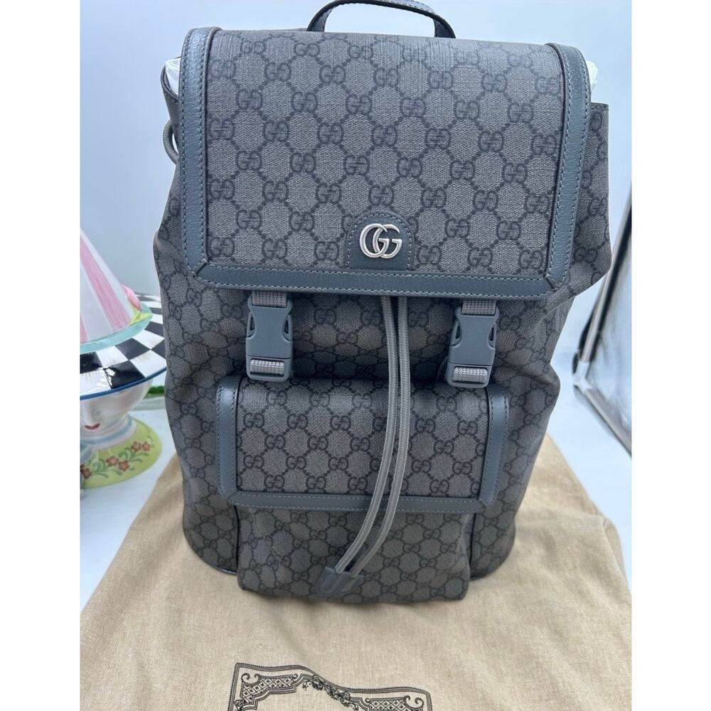 Unisex, Gucci, GG Supreme canvas backpack made in Italy NWT